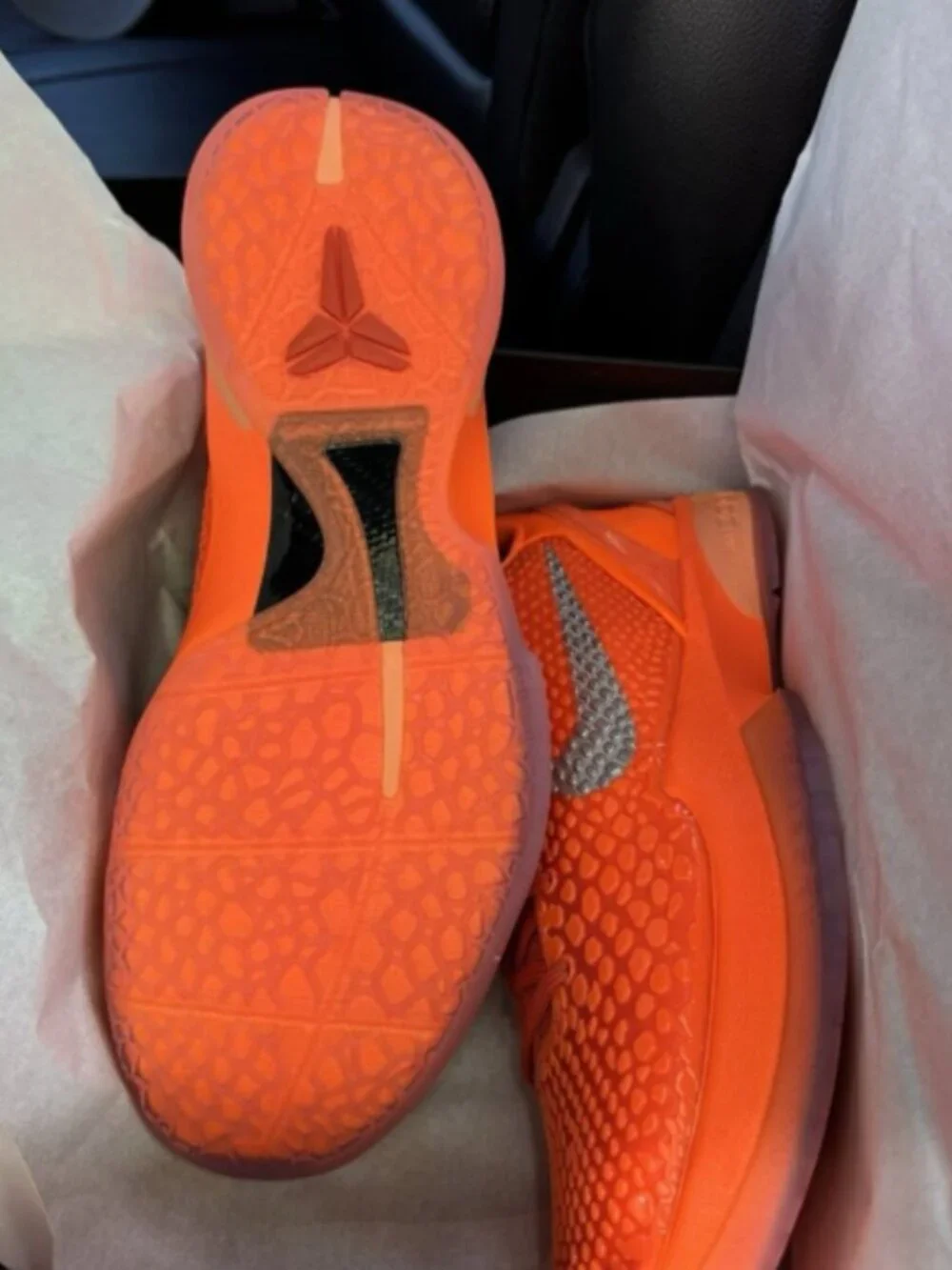 Nike Bright Orange Mamba Basketball Sneakers